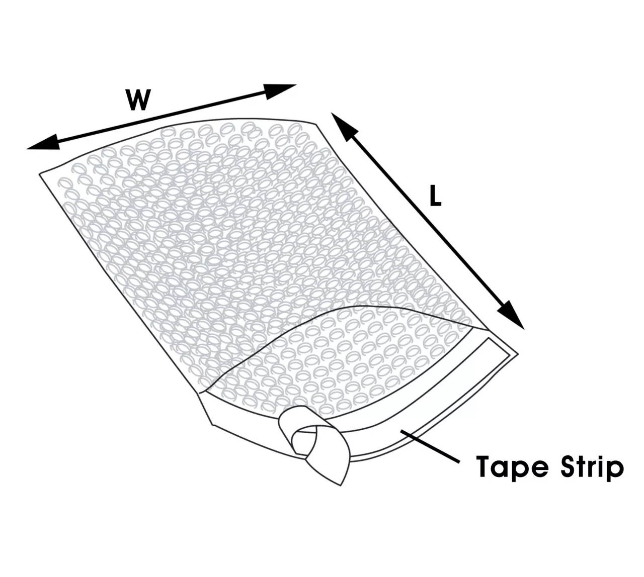7 x 11 1/2" Self-Seal Bubble Bags S-2866 / 250 count per box